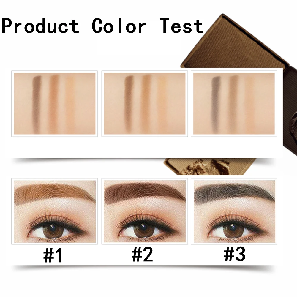 3 цвета палитра пудры для бровей косметический усилитель водостойкие тени