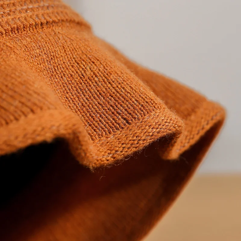

[PTAH] Winter Hats for Woman New Fashion Softer Knitted Woolen Hat Girls Autumn Female Warmer Bucket Hat Ladies Casual 100% Wool