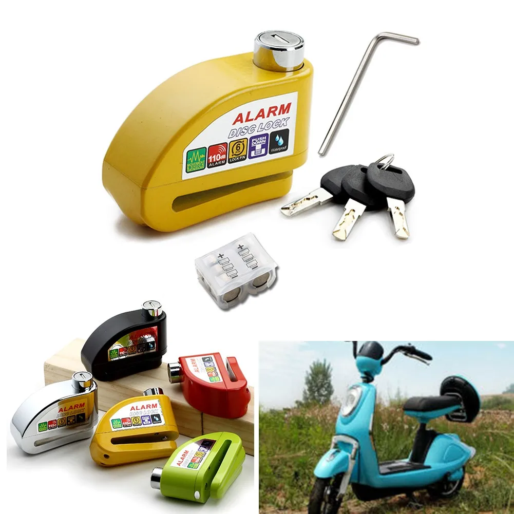 

Alarm Motorbike Disc Lock Brake Scooter Motorcycle Bike Security Anti-Thef Lock Disc Brake Electric Vehicle Lock