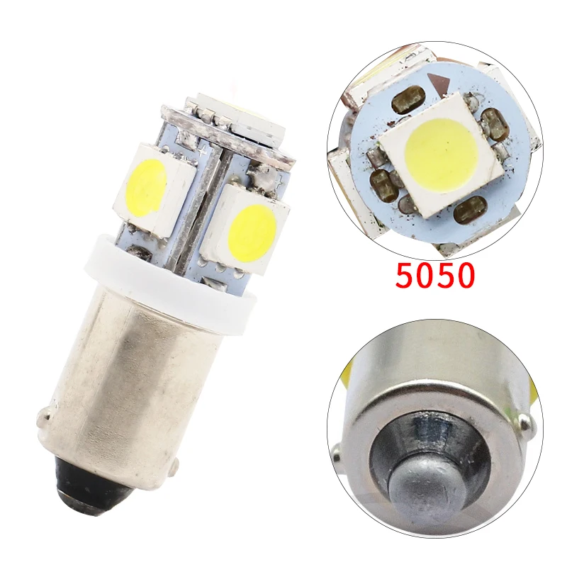 10 шт. T4W BA9S 5 SMD 5050 автомобильный внутренняя Светодиодная лампа боковой габаритный