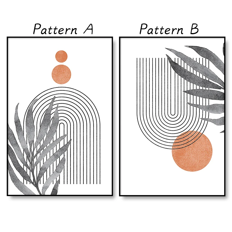 Абстрактная Минималистичная Геометрическая линия в стиле бохо холст с