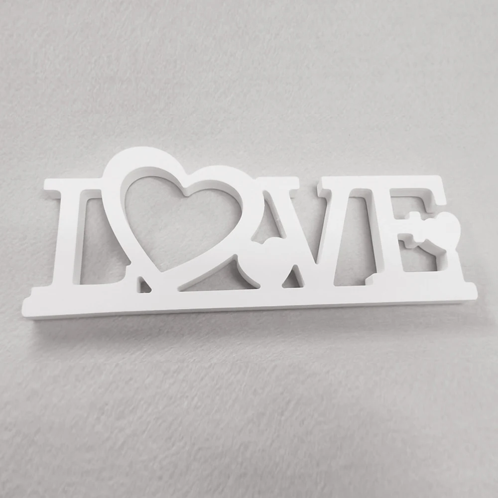 

Customized Wood Wooden White Words Love Name Logo Shape For Wedding Birthday Party Home Decorations Personalised Design
