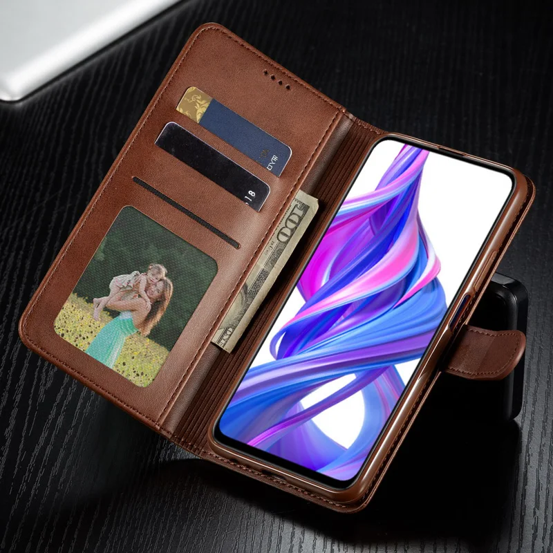 Кожаный чехол кошелек для huawei honor 9x дизайнерский книжка с подставкой защитный