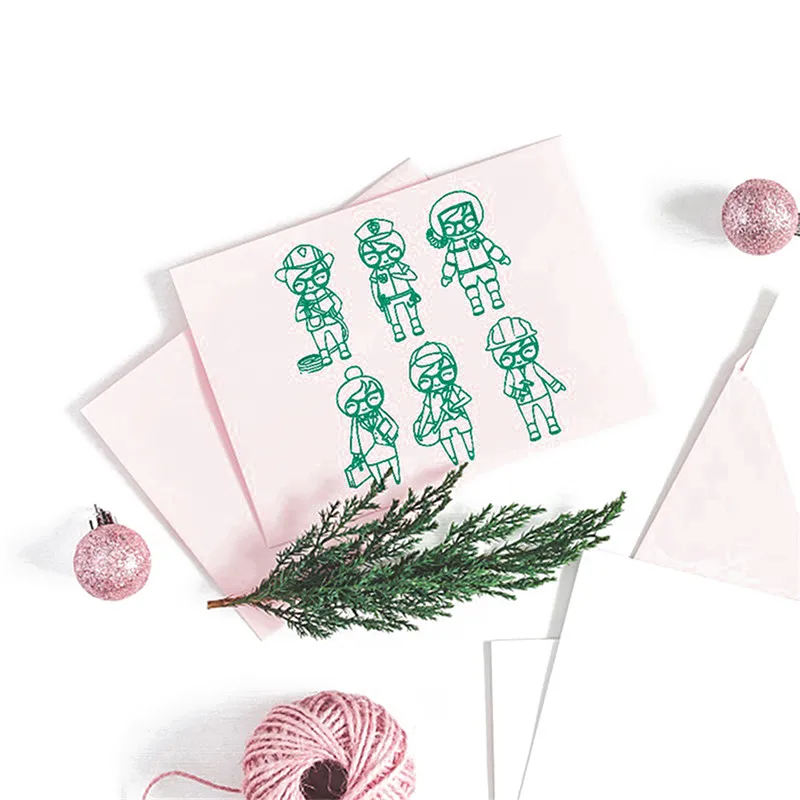 Прозрачные силиконовые штампы прозрачные для самостоятельной сборки пожарного