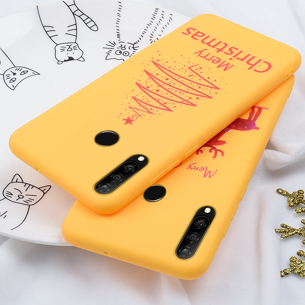 Рождественский и новогодний подарок милый чехол для телефона Huawei P20 P30 lite nova 3e