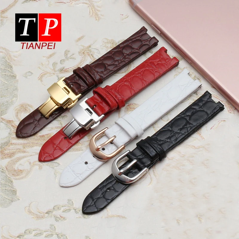 

High Quality genuine leather watch band for FIYTA L590GWWD watch strap 15mm replace notched bracelet Watch accessories women