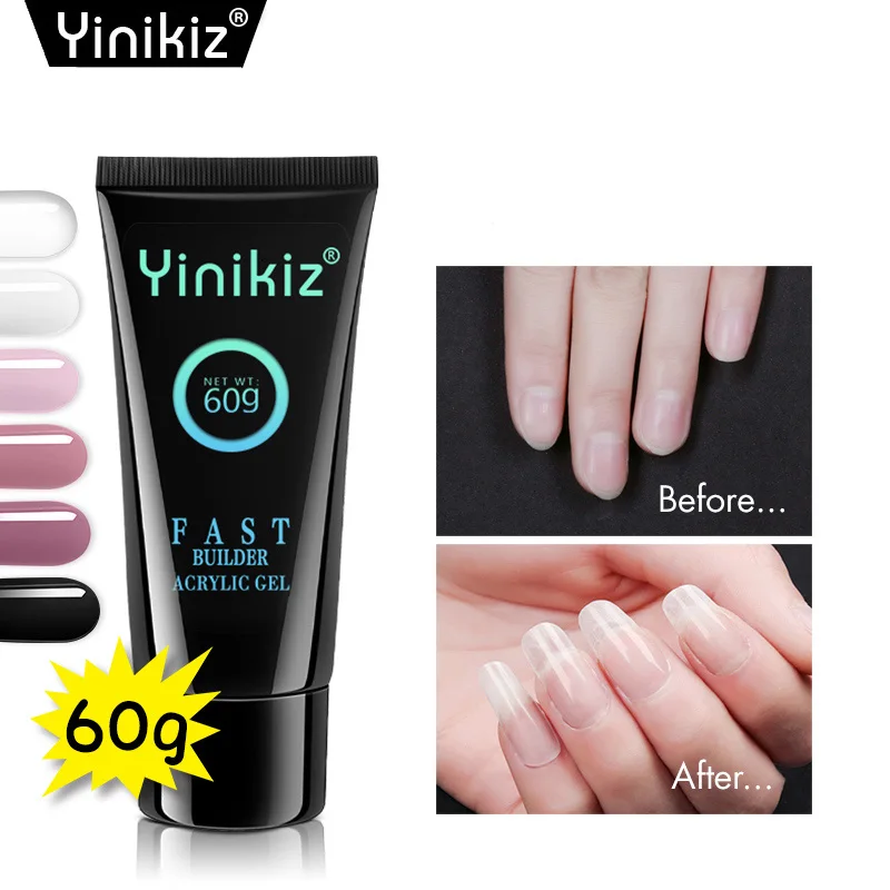 Акриловый гель для ногтей Yinikiz 60 мл 6 цветов Камуфляжный УФ-гель быстрого