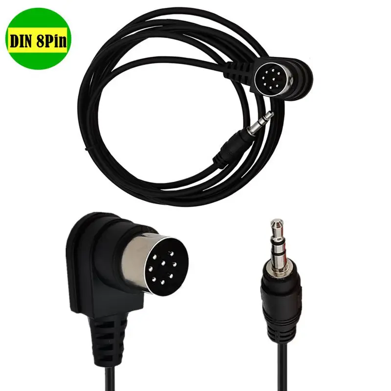 

90 Degree Right Angle DIN 8P 8Pin Din Male Plug to 3.5mm Male Audio Adapter Cable for Musical instrument audio equipment 1.8m