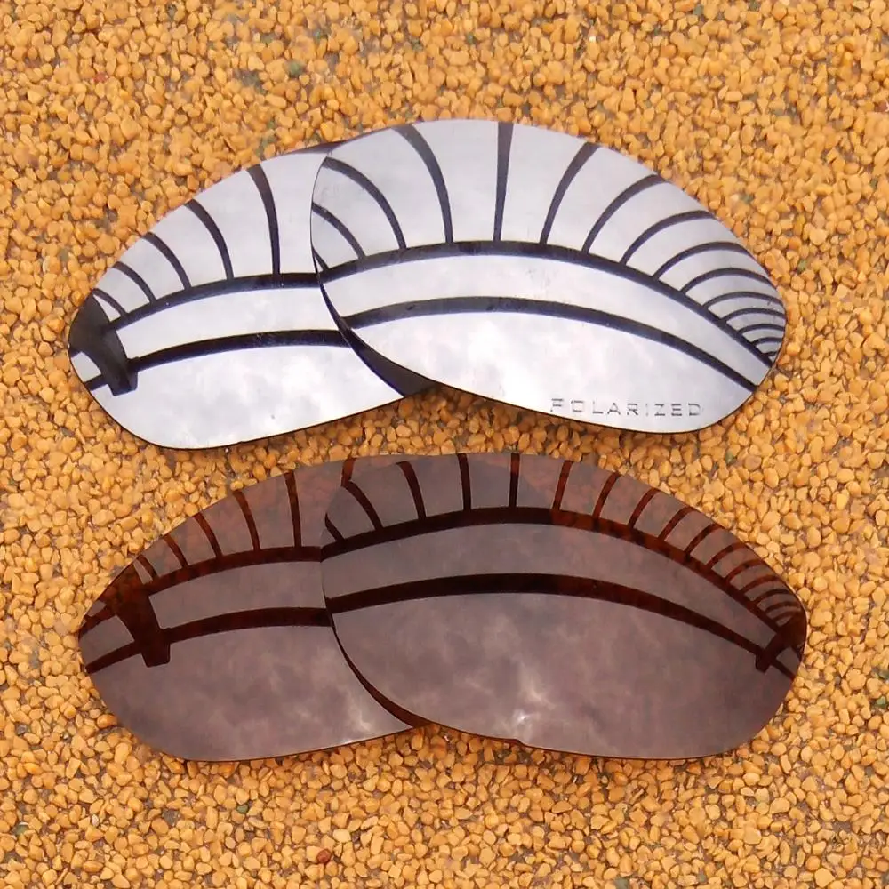Серебристые зеркальные и коричневые поляризованные Сменные линзы для оправы