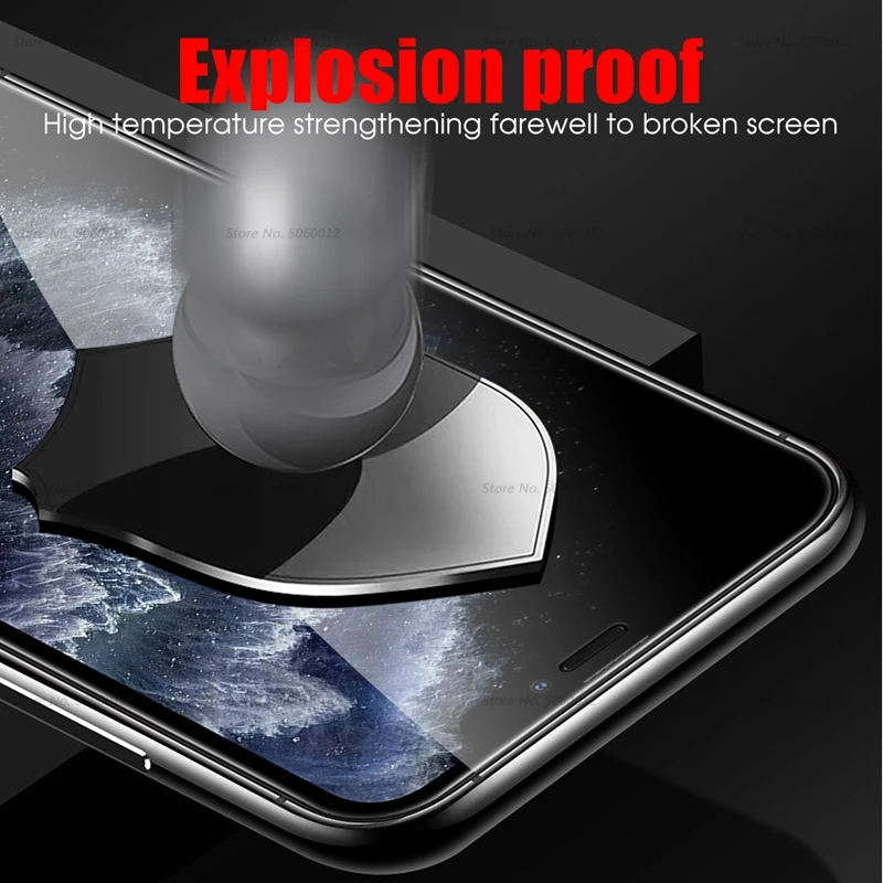 Защита экрана 9H Защитная пленка для iPhone 7 8 6 6S Plus XR XS Max закаленное защитное стекло