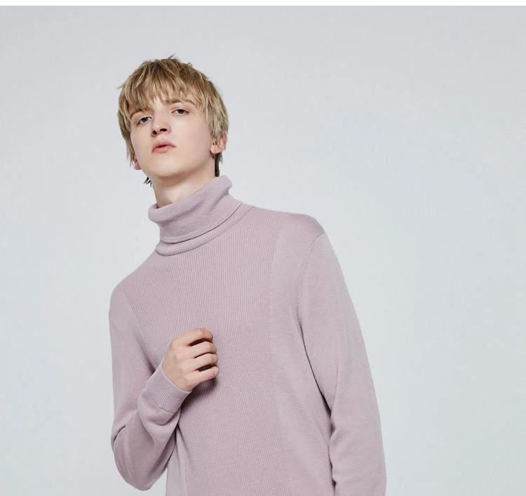 JackJones Мужской умный Повседневный светильник с длинными рукавами свитер с воротником-стойкой 219324525