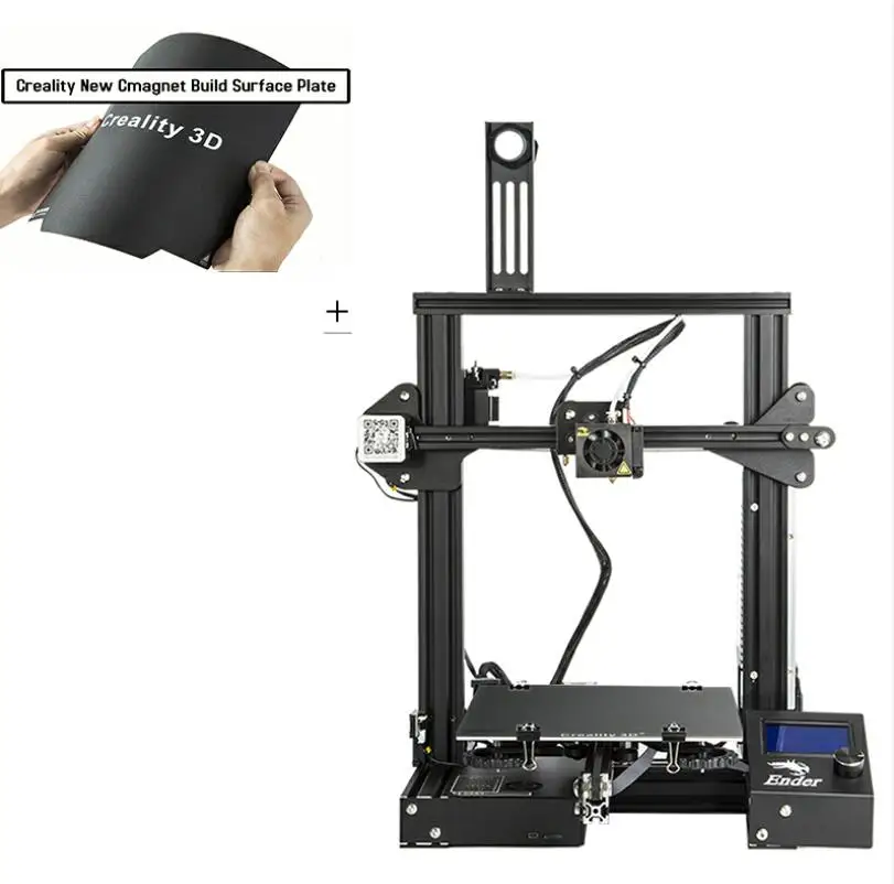 Add Magnetic Plate Ender-3/Ender-3X 3D принтер DIY набор большой размер принтер 3D Продолжительная мощность печати. Магнитная пластина Creality 3D Ender 3 - Цвет: Add Magnetic Plate