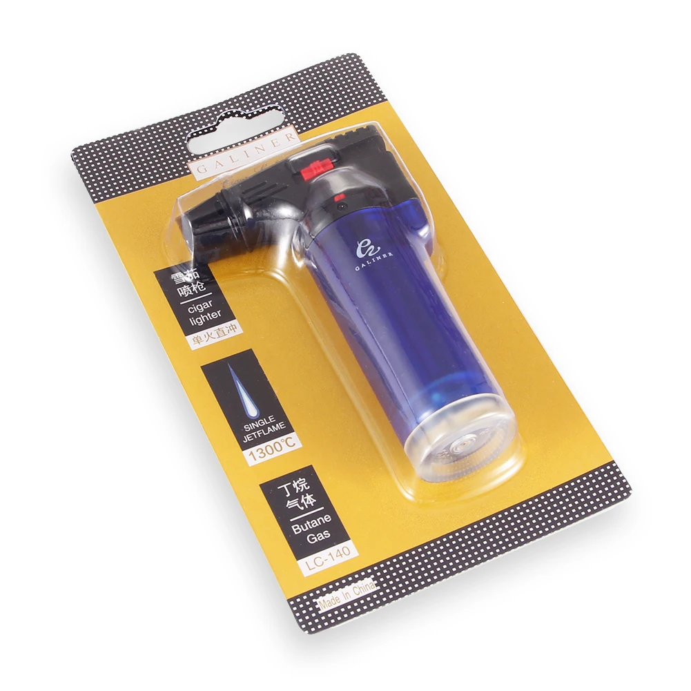 

Galiner Plastic Cigar Lighter Gadgets 1 Jet Flame Torch Cigarette Lighter Butane Gas Windproof Portable Lighters