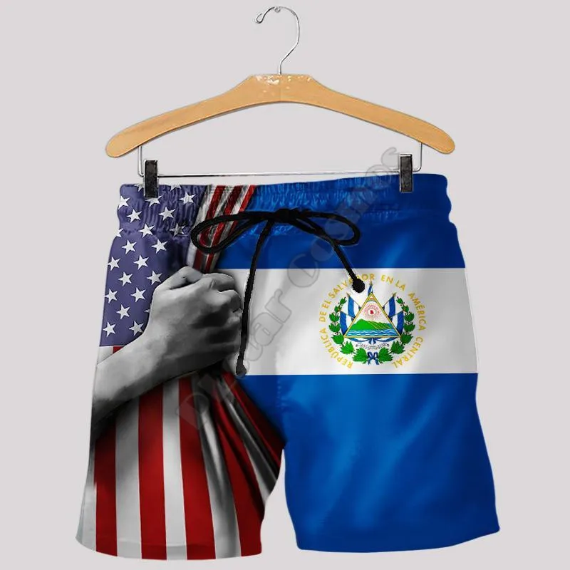 PLstar Cosmos New summer Fashion Shorts El Salvador 3D Printed Male/Female streetwear Casual Cool Shorts 01