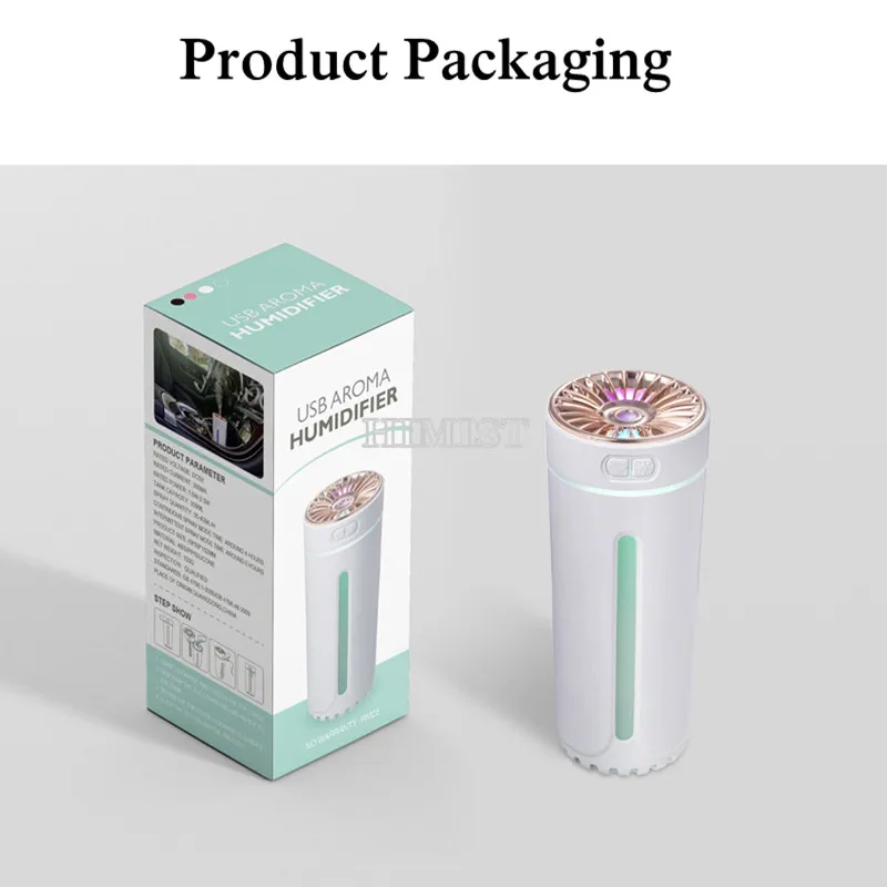 

300ml Wireless Air Humidifier Ultrasonic Essential Oil Aroma Diffuser Mute Mist Maker Romantic LED Light for Home Office Car