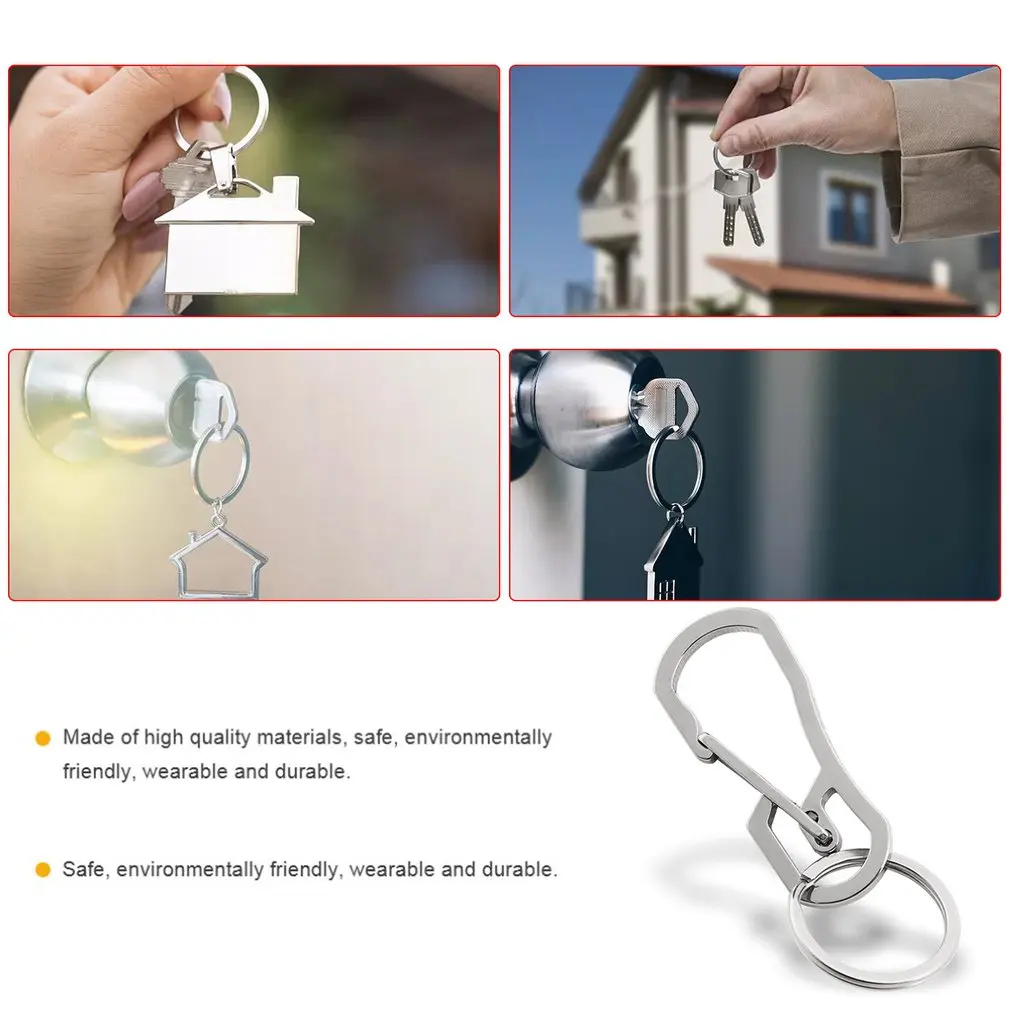 

Lightweight Sturdy Key Ring Metal Keychain Men Stainless Steel Key Chain Key Holder Buckles Car Chain