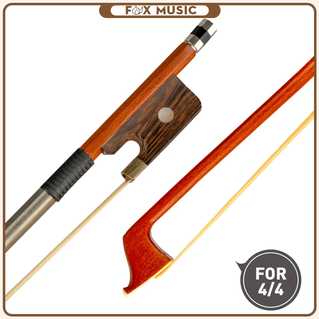 

4/4 Cello Bow Brazilwood Bow Round Stick Natural Mongolia Horsehair Cupronickel Accessories Student Bow Beginner Use