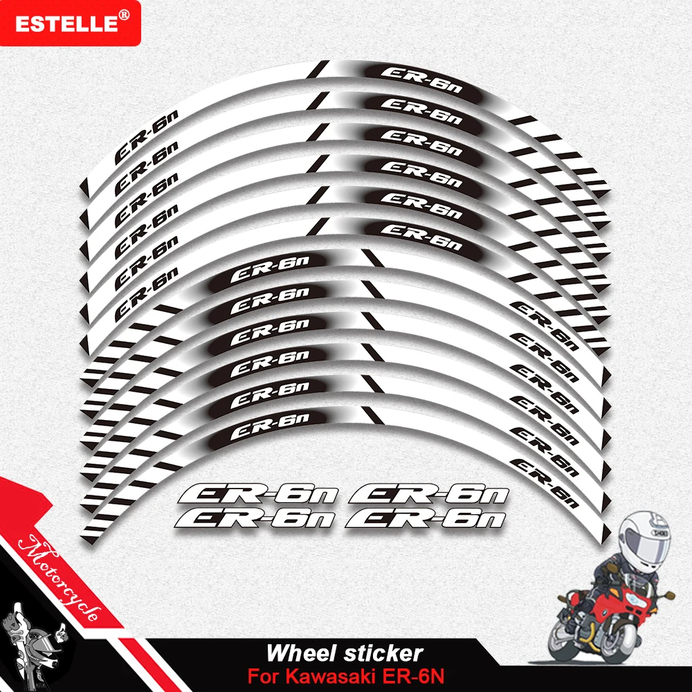 

Для всех kawasaki ER-6N ER6N er6n мотоциклетная наклейка колесо полоса наклейка отражающий обод велосипед наклейка