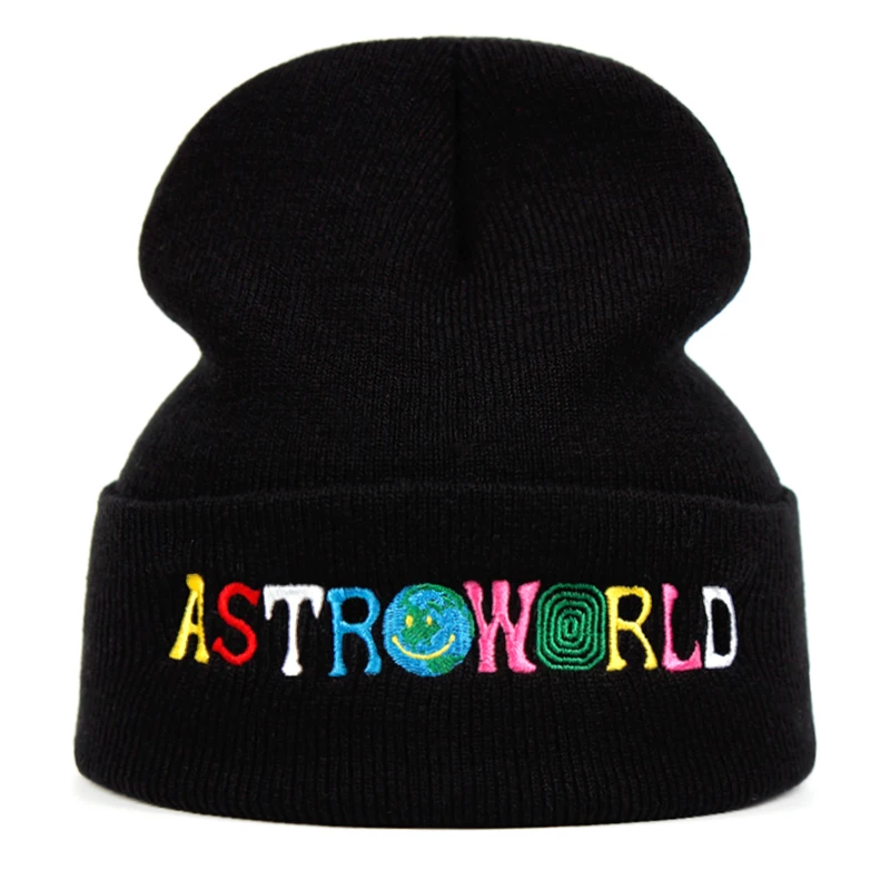 Вязаная шапка Travi $ Скотт ASTROWORLD с вышивкой Astroworld лыжные теплые зимние шапочки и