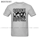 Мужская футболка Creedence Clearwater Revival, серая футболка с принтом рок-группы на лето, 2019