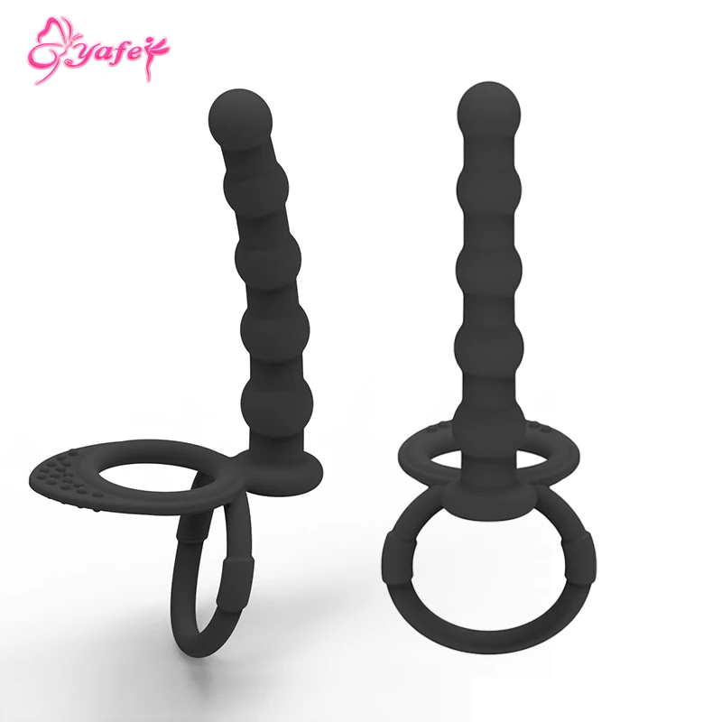 Silicone Dildo Anal sex toy Male Double penis cock rings butt plug Strapon dildo Anus bead Adut Erotic toys for couples |