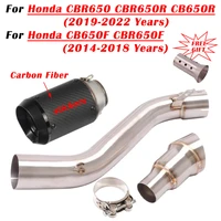 for honda cbr650 cbr650r cb650r 2019 2021 2022 cb 650f cbr650f 2014 2018 motorcycle exhaust modify link pipe racing muffler