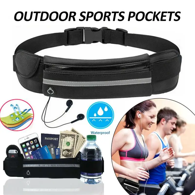 

Unisex Waist Belt Bum Bag Zipper Waterproof Waist Bag For Outdoor Wear Multifunction Durable Waist Pack Belt Bag