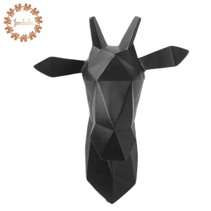 Геометрические Элегантные белые/черные украшения в виде головы жирафа украшение
