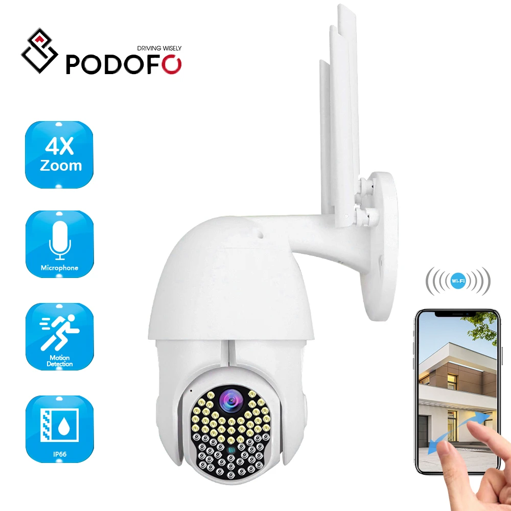 

IP-камера Podofo, 1080P, HD, Wi-Fi, 4-кратный зум, PTZ