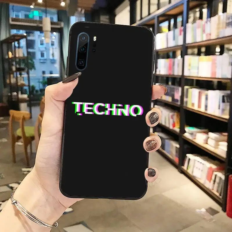 

Techno Music Phone Case For huawei p30 p40 p20 lite pro p smart 2019 2020 nova 6 7 se pro 5t coque