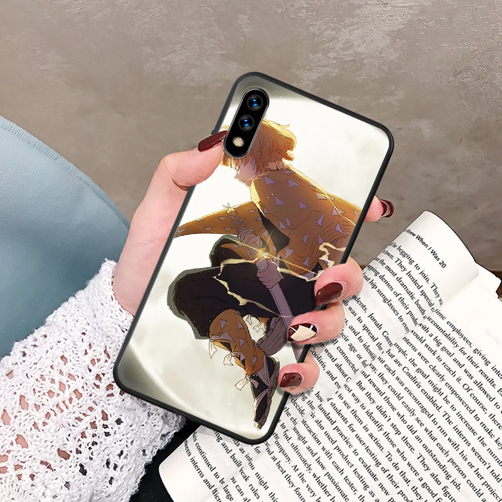

Demon Slayer Phone Case For Huawei Honor 6A 7A 7C 8 8A 8X 9 9X 10 10i 20 Lite Pro Play black Hoesjes Fashion Funda Soft Prime