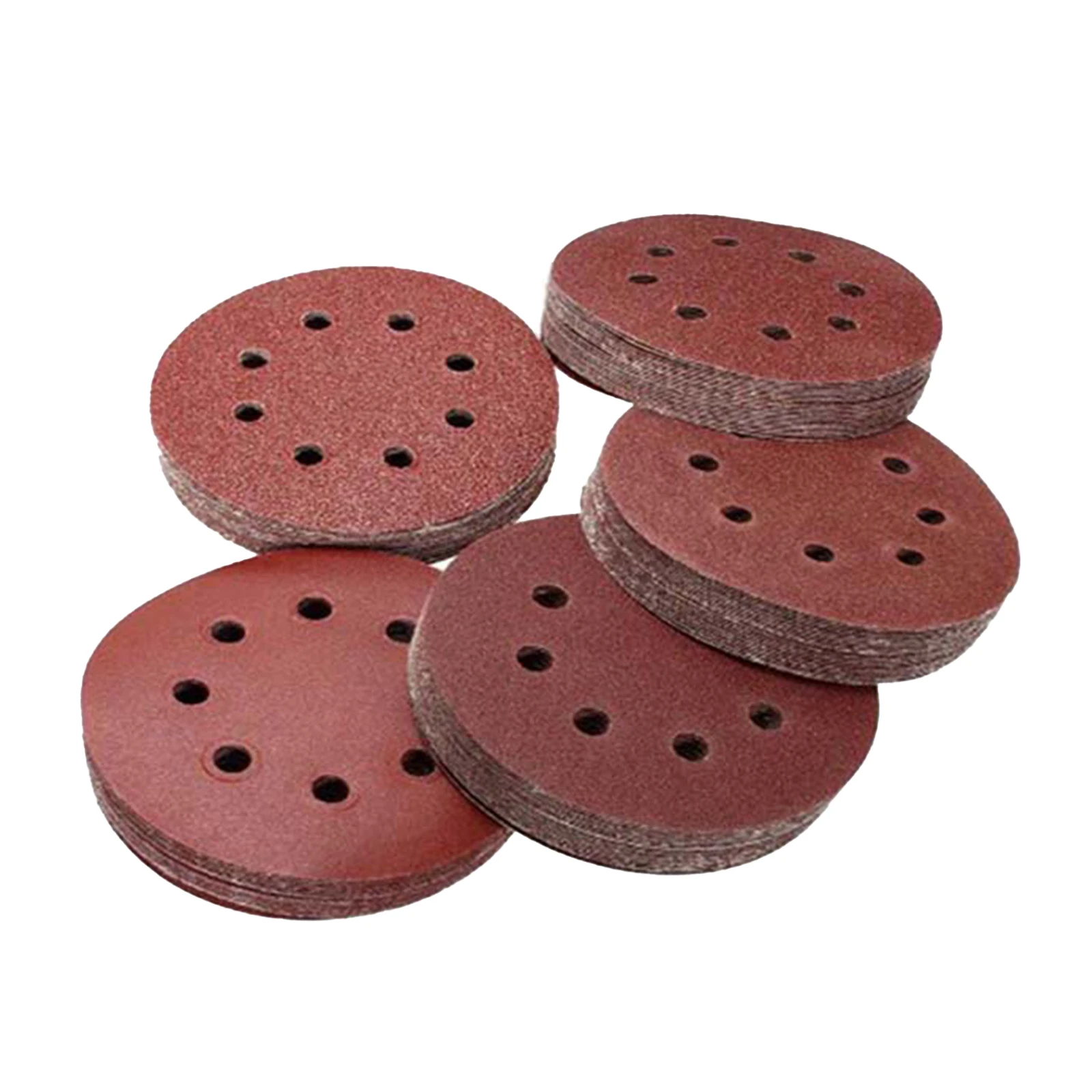 

Sander Paper Sanding Discs Sandpaper 125MM Flocking Sandpaper With Holes Polished Brown Corundum Brushed Sheet