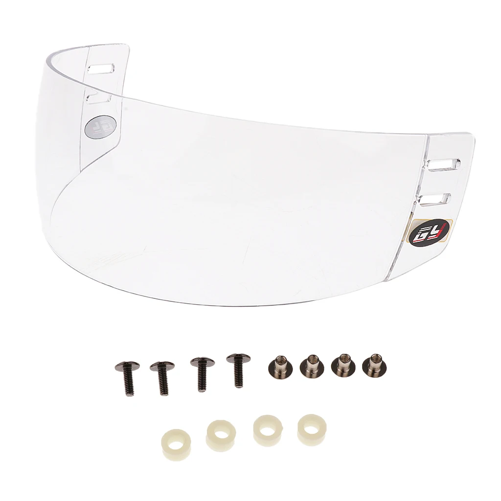 

Premium CE Certification Anti-fog Anti-scratch Coating Ice Hockey Visor Face Shield with Mounting Hardware