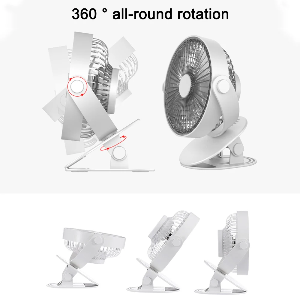 Портативный вентилятор охлаждения USB бесшумный мини-вентилятор с зажимом