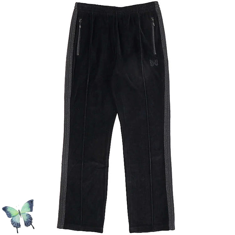 

Брюки мужские/женские бархатные с вышивкой «бабочка»