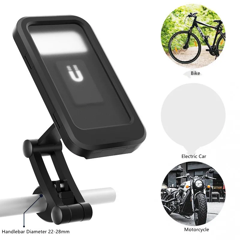 universal mtb phone holder waterproof bicycle mobile phone stand quick mount road bike handlebar stem bicycle accessories free global shipping