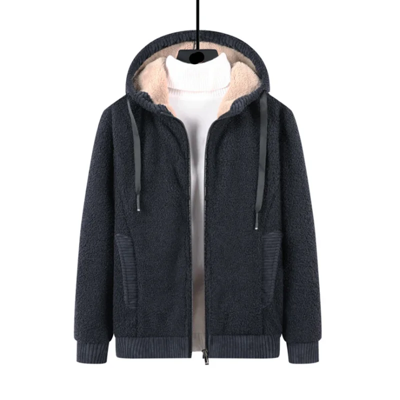 

2020 New Winter Men's Jacket Casual Thick Velvet Fleece Warm Sweatshirts Man Outwear Slim Fit Hooded Coats Plus Size 8XL 7XL