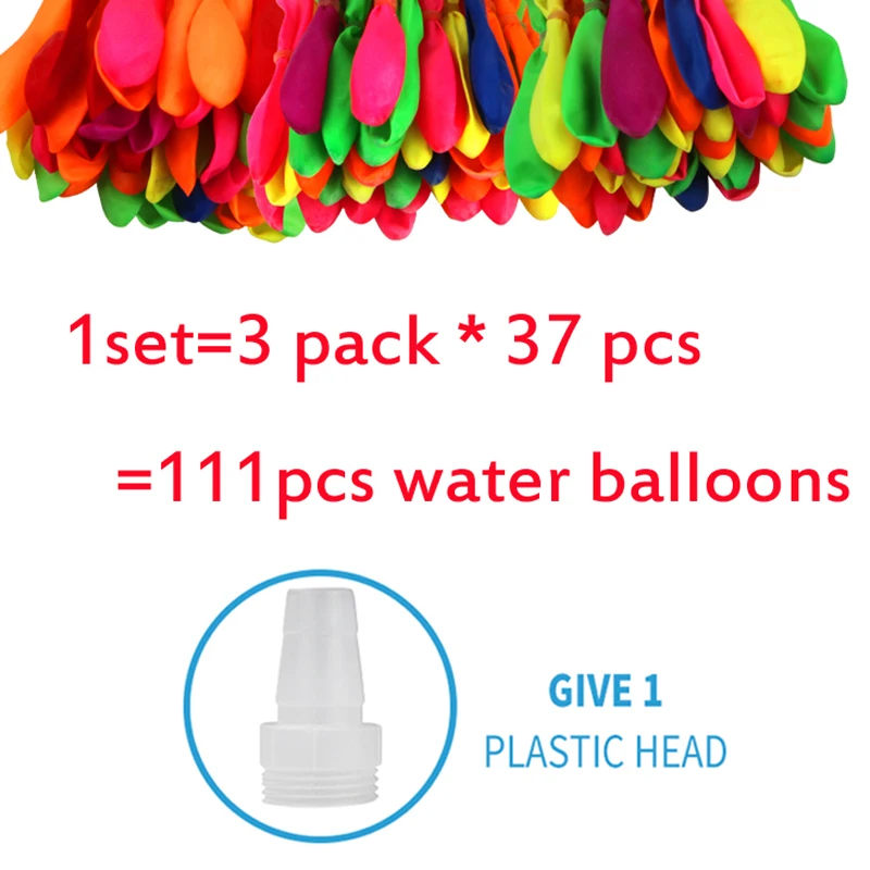 

111pcs Water bomb balloons Amazing Filling Magic Balloon Children Water War Game Supplies Kids Summer toys for Outdoor Beach toy