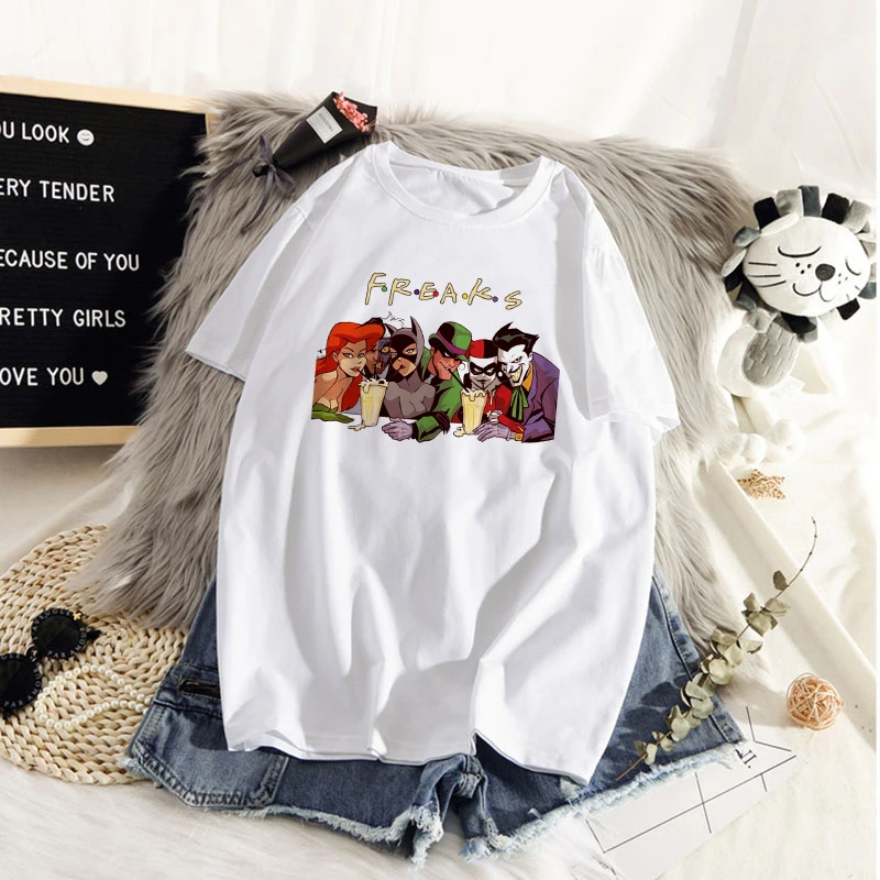 

Friends T-shirt women summer t-shirt ladies Harajuku short-sleeved t-shirt casual O-neck top shirt Street Clothing