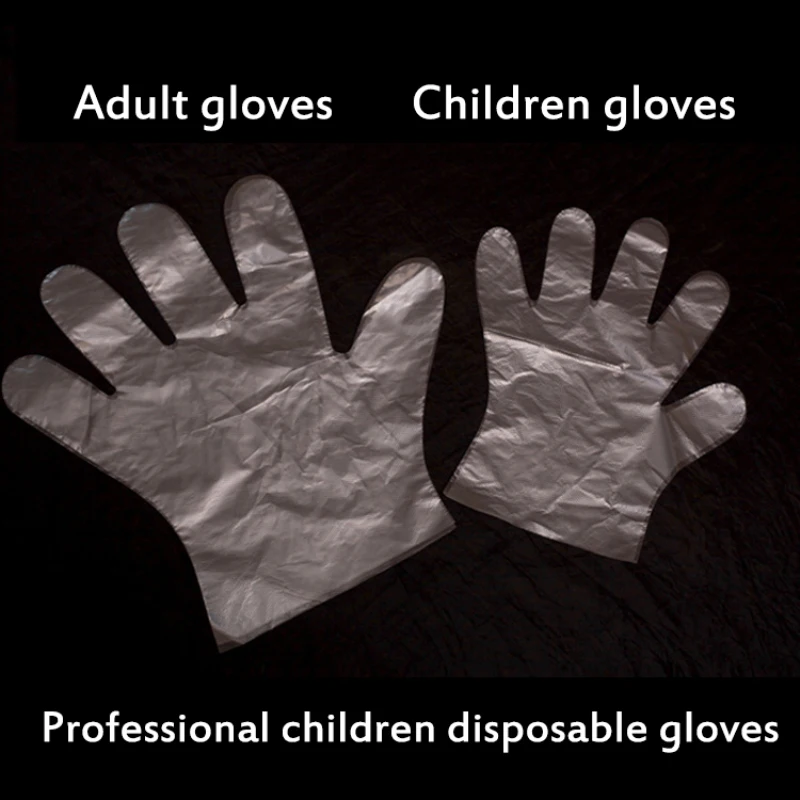 

200pc Child Disposable Household Latex Gloves Disposable Gloves Food Gloves Left And Right Universal Cleaning