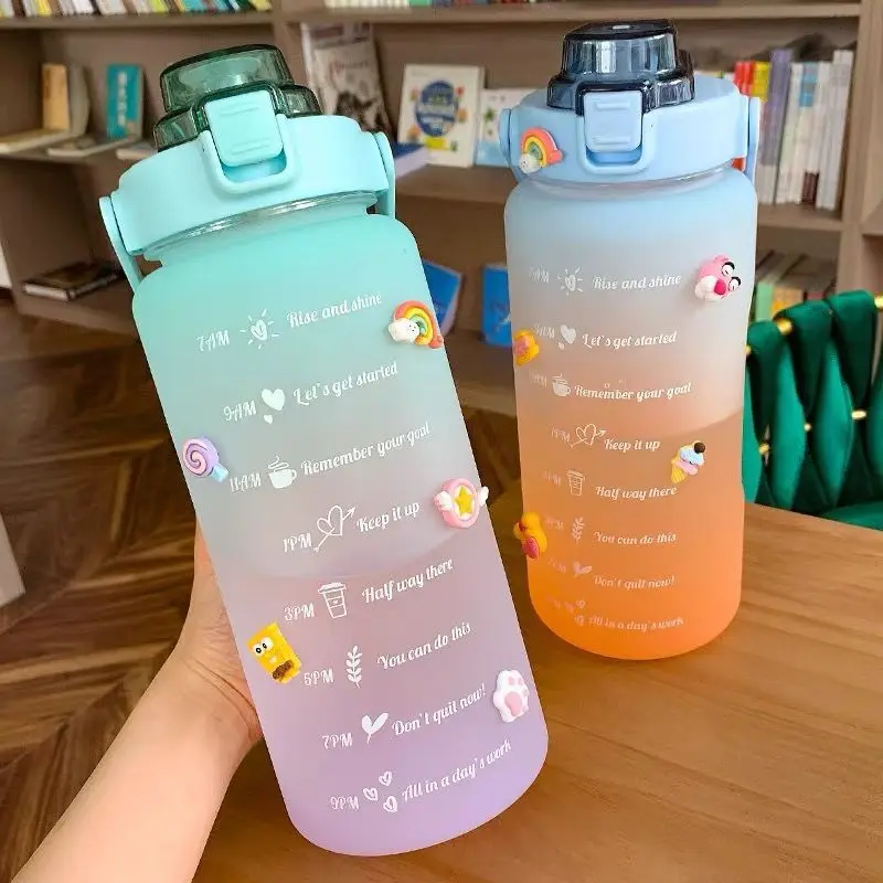 

Стакан для воды ins с градиентом, Спортивная готовая к работе чашка большой емкости, термостойкая уличная портативная матовая чашка