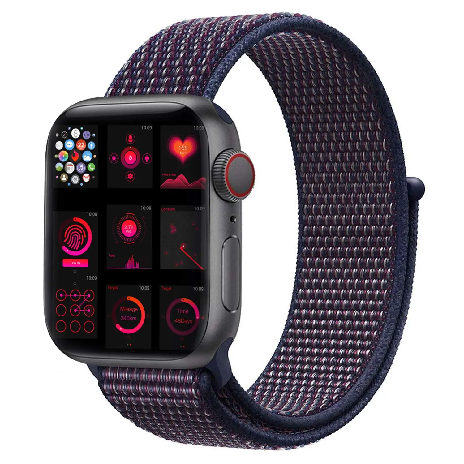 Ремешок для наручных часов Apple Watch Series 5 4 40 мм 44 браслет нейлоновый Браслет спортивный бесшовный ремешок для iwatch серии 3/2/1 38 мм 42 мм аксессуары - Цвет ремешка: indigo