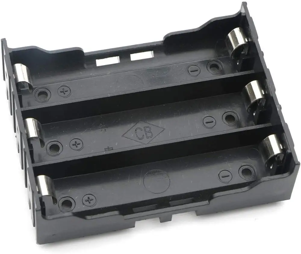 50шт/лот 3 слота 18650 батарейный ящик для хранения пластиковый держатель для аккумуляторов DIY 3X3.7V контейнер с контактами для пайки оптом.