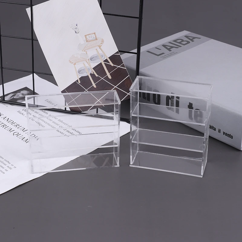 

1/12 Dollhouse Miniature Cupboard Showcase Display Shelf Doll House Accessories Acrylic Display Case