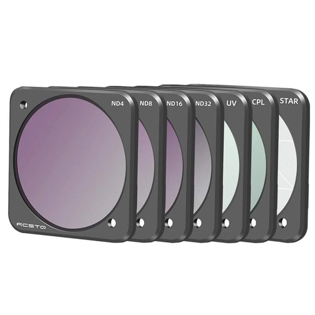 

1/4pcs Practical Camera Filter Lens for DJI OSMO Action 2 UV/CPL/ND/Star Optic Glass Photography Equipment Part