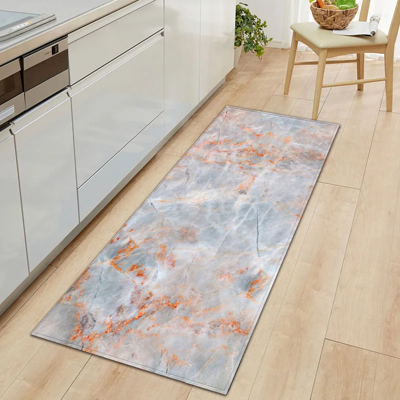 

Marble Printed Non Slip Entrance Door Bathroom Mat Carpet Kitchen Bedroom Bath Floor Mats Home Yoga Carpets Rugs Doormat Decor