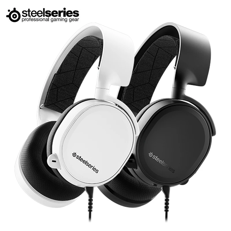 Проводные Игровые наушники SteelSeries 2019 Edition ARCTIS 3 ClearCast с шумоподавлением Windows Sonic