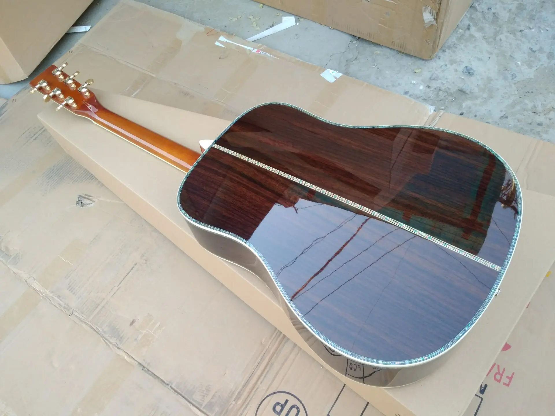 Настоящая Абалон D стиль твердая искусственная эбеновая грифельная фольклорная