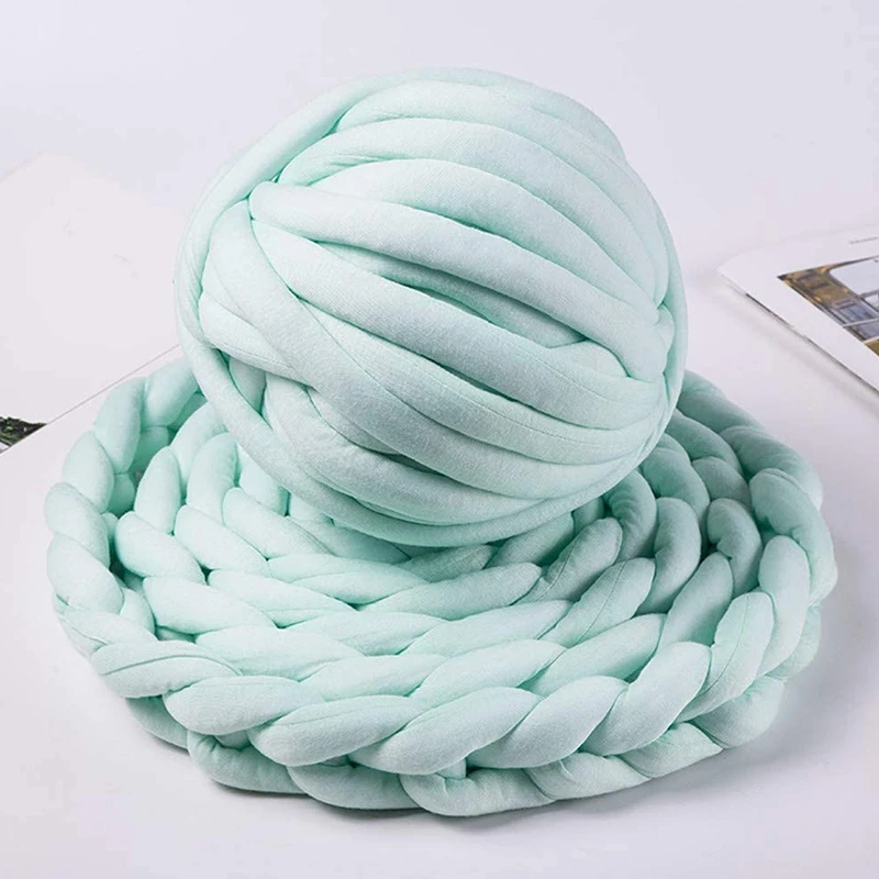 Набивки хлопок пряжа грубая металлических полос льда ручной Одеяло шерсть|Пряжа|