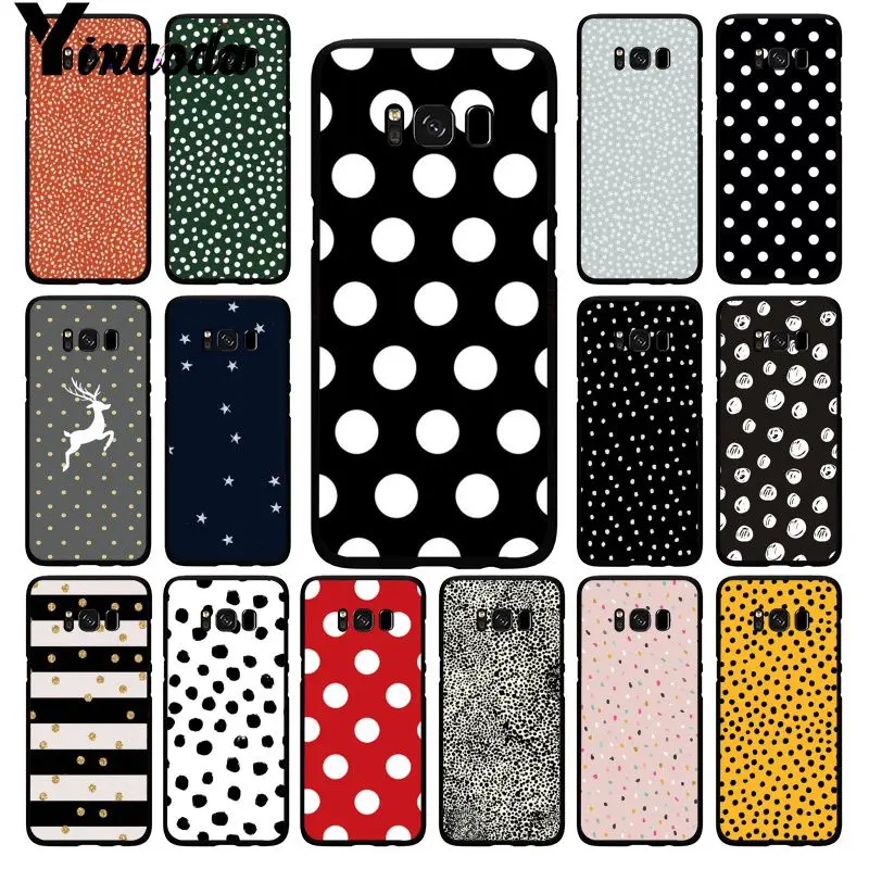 

Yinuoda Polka dots Art Silver Star Phone Case for Samsung Galaxy S9 S20 S10 Plus S10E S6 S7 S8 S9 S9Plus